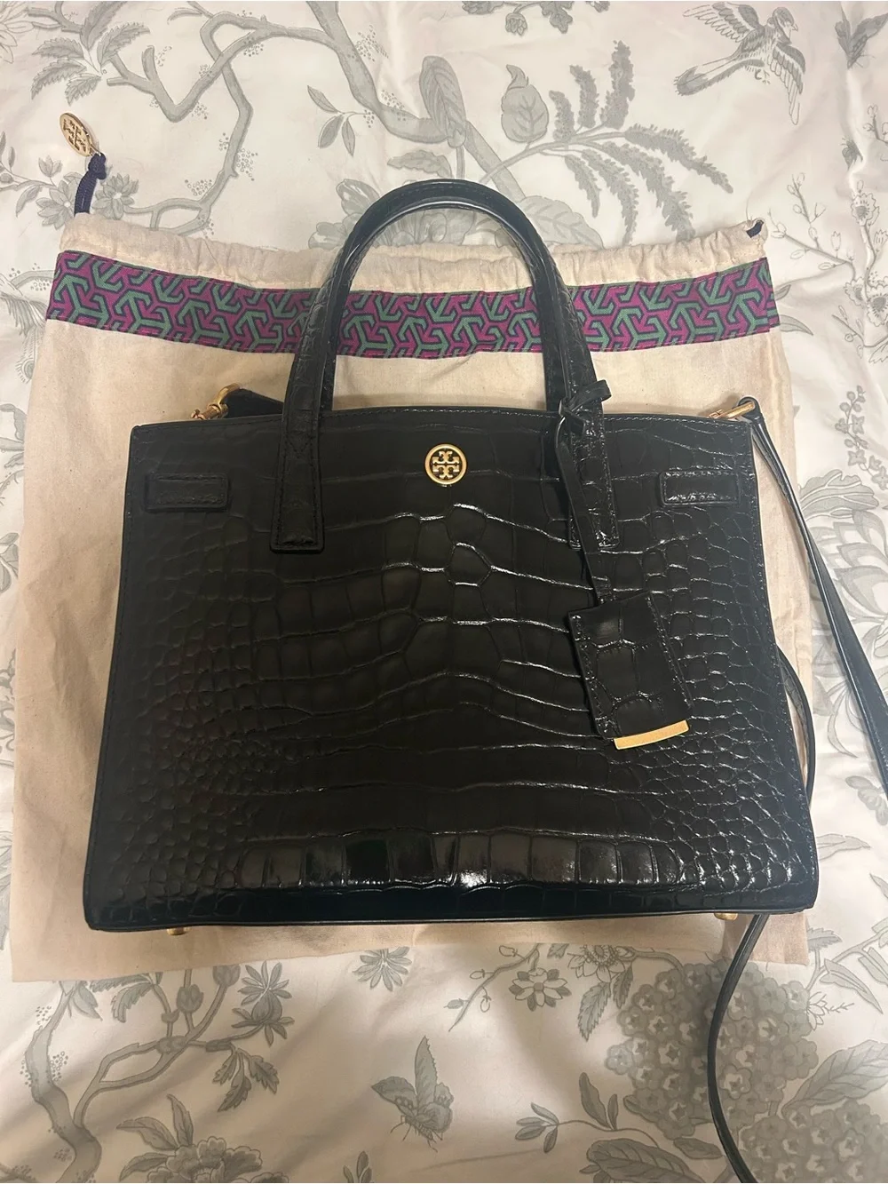 Tory Burch structured croc